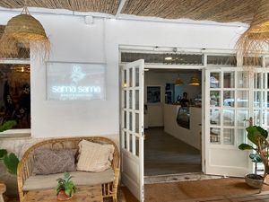 Entrance at Sama Sama Veggie in Salou