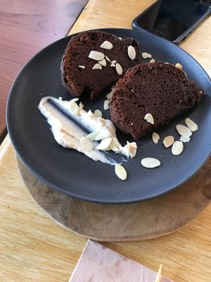 Vegan chocolate cake  at Sama Sama Veggie in Salou