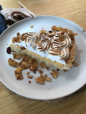 Vegan lemon pie  at Sama Sama Veggie in Salou