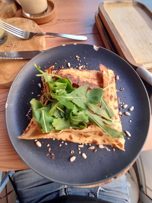 Galette filled with bolognesa, cheese,..) at Sama Sama Veggie in Salou