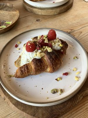 Vegan pistachio croissant  at Sama Sama Veggie in Salou