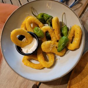 Calamares at Sama Sama Veggie in Salou