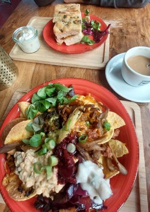 Nachos & grilled sandwich at Little World Kitchen in Utrecht