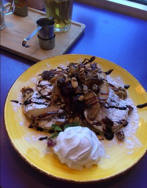 Pancakes in winter  at Little World Kitchen in Utrecht