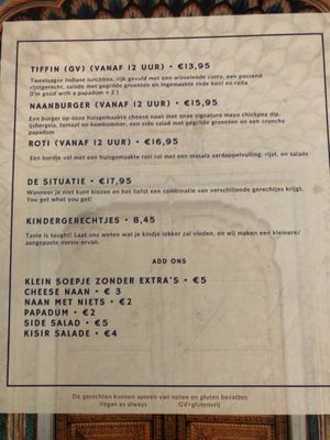 menu  at Little World Kitchen in Utrecht