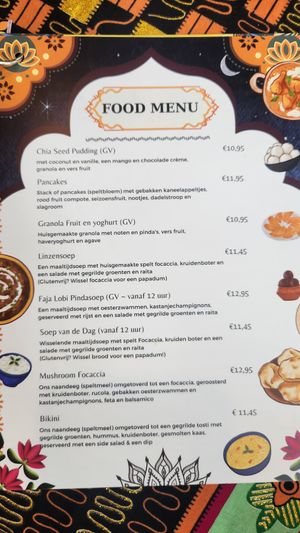 Breakfast menu at Little World Kitchen in Utrecht