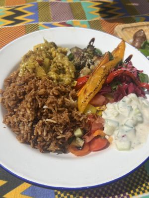 special of the day (nasi)  at Little World Kitchen in Utrecht