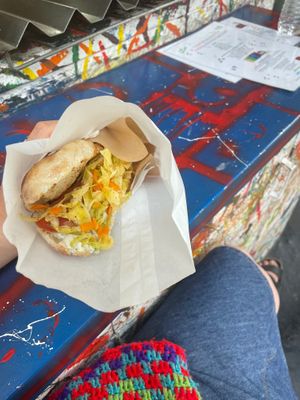 Gyros sandwich was lovely and fresh  at Handwich in Thessaloniki