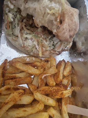 Vegan souvlaki handwich  at Handwich in Thessaloniki