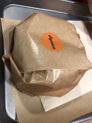 Spicy burger  at Copper Branch - Rue de Rennes in Paris