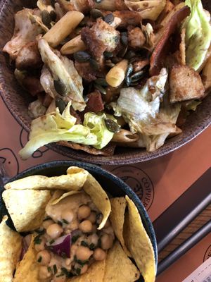 Caesar’s salad bowl and hummus  at Copper Branch - Rue de Rennes in Paris