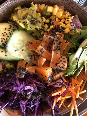 Brown rice and vegan salmon   at Copper Branch - Rue de Rennes in Paris