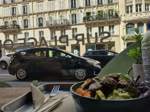 Cold oily protein balls. at Copper Branch - Rue de Rennes in Paris