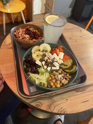 Greek bowl with coleslaw   at Copper Branch - Rue de Rennes in Paris