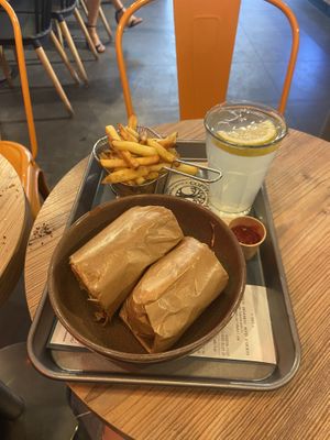 Wrap with fries   at Copper Branch - Rue de Rennes in Paris