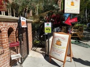 entrance at The Good Karma Cafe in Los Angeles