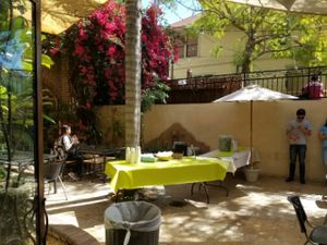 outside area at The Good Karma Cafe in Los Angeles