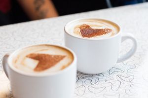Lattes at Spiral Diner & Bakery in Fort Worth