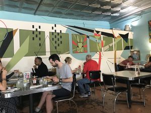 Love their decor ! at Spiral Diner & Bakery in Fort Worth