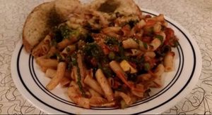 Pasta Primavera at Spiral Diner & Bakery in Fort Worth