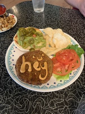 El Paso cashew quinoa burger   at Spiral Diner & Bakery in Fort Worth