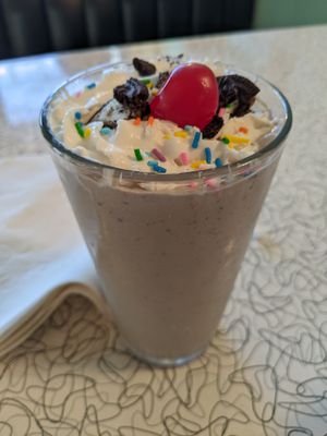 Vanilla Cookies & Cream Shake at Spiral Diner & Bakery in Fort Worth