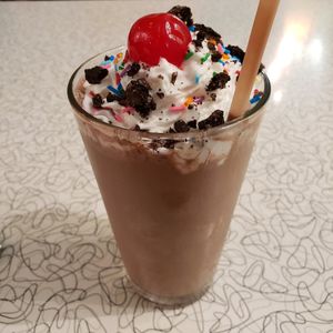 Cookies & Cream Shake (chocolate) at Spiral Diner & Bakery in Fort Worth