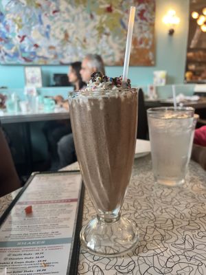 Chocolate milk shake  at Spiral Diner & Bakery in Fort Worth