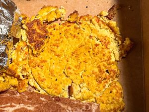 The tiny portion of tofu scramble was squished. It could have used some veggies or sauce.  at Spiral Diner & Bakery in Fort Worth