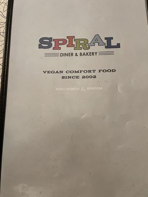 Menu  at Spiral Diner & Bakery in Fort Worth