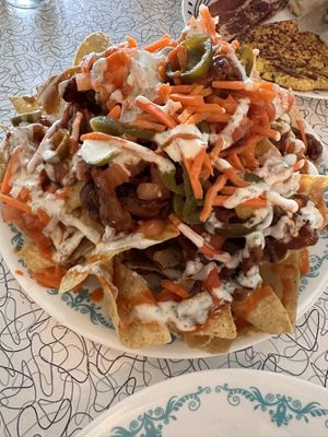 Buffalo chickn nachos   at Spiral Diner & Bakery in Fort Worth