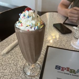 Chocolate Milkshakee  at Spiral Diner & Bakery in Fort Worth