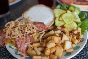 Bacon Ranch Cheeseburger at Spiral Diner & Bakery in Fort Worth