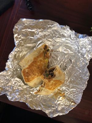 Ate layer burrito. Yum! at Spiral Diner & Bakery in Fort Worth