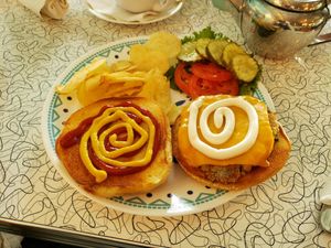 Cashew Quinoa Cheeseburger 💜 at Spiral Diner & Bakery in Fort Worth