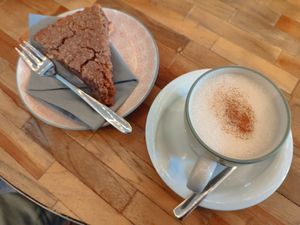 Homemade Chai Oat and Cinnamon Cake at ØYA Bar Kafé Klub in St Gallen