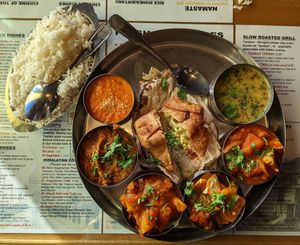 Vegan Thali at Himalayan Grill in Flagstaff