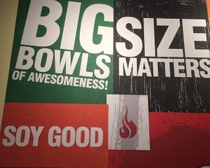 Sign at Teriyaki Madness in Harrisburg