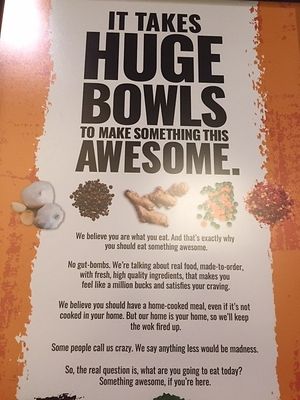 Sign at Teriyaki Madness in Harrisburg