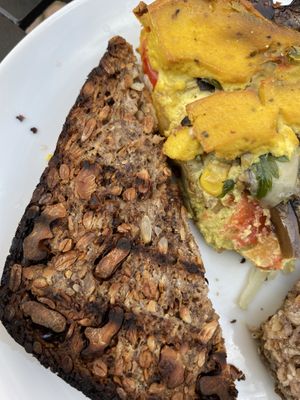 Nut bread and quiche  at Fancy Plants Kitchen in Chicago