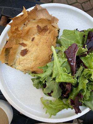 Spanakopita, so flaky and good  at Fancy Plants Kitchen in Chicago
