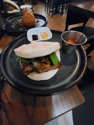 $3 Peking tofu bun was a happy hour special at Fancy Plants Kitchen in Chicago