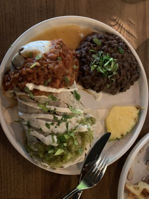 Gigantic breakfast burrito    at Fancy Plants Kitchen in Chicago