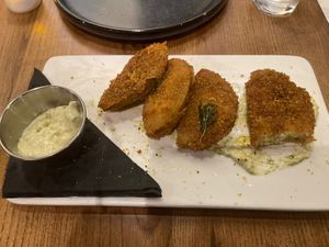 Fried green tomato  at Fancy Plants Kitchen in Chicago