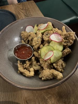 Mushroom Calamari  at Fancy Plants Kitchen in Chicago