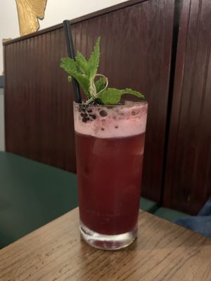 BLACKBERRY MINT GIN FIZZ  at Fancy Plants Kitchen in Chicago
