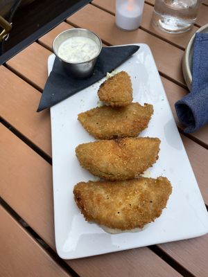 FRIED GREEN TOMATOES    at Fancy Plants Kitchen in Chicago