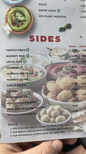 Don’t know why the picked vegetables wouldn’t be vegan  at Saj House in Bedford