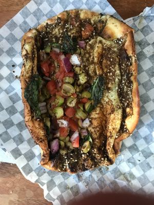 Zaatar Veggie Manoush at Saj House in Bedford