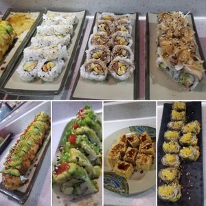 Our $60 order. Huge rolls. at Asuka Sushi in Sparks